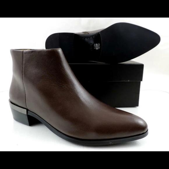 Coach Women's Montana Brown Saddle Soft Vegan Leather Ankle Boots Size8 Booties - Picture 7 of 7